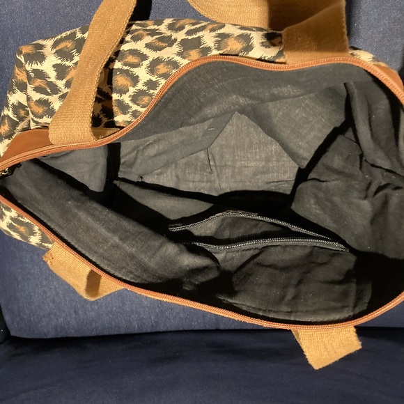 Animal print fabric tote - Picture 3 of 4